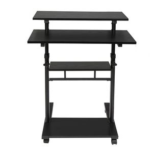 Bureau informatique noir à tube unique réglable en hauteur 70*70*65.5CM avec excellentes fonctions de levage - Product Image 4