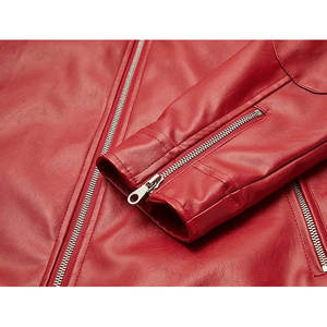 Custom Fashion Genuine <b>Leather</b> <b>Jacket</b> for Men Solid Color Classic Design High Quality Zipper Front <b>Winter</b> <b>Leather</b> <b>Jacket</b> - Product Image 5