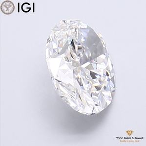 Diamante Cultivado en Laboratorio con Certificado IGI, Claridad VVS1, Color D, Corte Oval Excelente, 3.00 Quilates, para Joyería Fina - Product Image 4