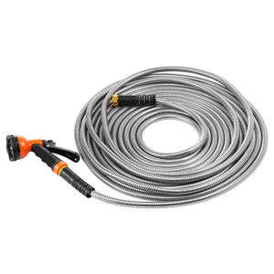 Tubo da Giardino Rinforzato in Acciaio Inossidabile Antiruggine da 75 Piedi, Anti-Piega, con Ugello a 10 Funzioni, Versatile per l'Irrigazione del Giardino da 50 Piedi - Product Image 2