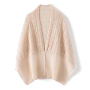 Bufanda de Lana Bordada Antiarrugas de Primera Calidad, Estilo Griego, Tipo Capa, Cálida, de Color Sólido, para Mujer, de Doble Uso - Product Image 3