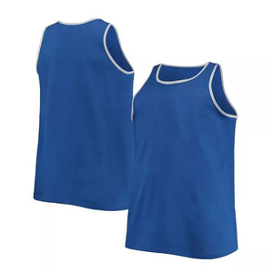 Custom Logo Sports Cotton <b>Boys</b> Muscle Singlet Sleeveless Vest Gym Men's Tank Top Bodybuilding Fitness Running Tank Tops - Product Image 1