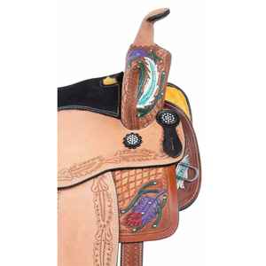 อานม้าแข่งคุณภาพสูงแบบตะวันตก |   อุปกรณ์ขี่ม้าหนังสังเคราะห์ที่ทนทาน |   อุปกรณ์ขี่ม้าแบบเวสเทิร์นเพลเชอร์ ราคาประหยัด ปี 2026 - Product Image 5