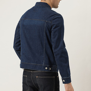 Veste en jean pour homme de haute qualité, personnalisée, nouvelle collection, style élégant, vente en gros OEM, vêtements décontractés avec logo en toile sur le devant pour garçons - Product Image 3