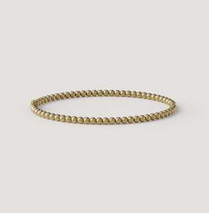 Minimalist <b>Beaded</b> Bangle <b>Bracelets</b> Textured Cuff Hinged Everyday Wear Luxury Elegant Jewelry Custom 14K 18K Solid <b>Gold</b> Wholesale - Product Image 3