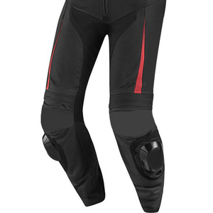 Unisex Full Sleeve Leather Motorcycle Racing <b>Suit</b> Black <b>Red</b> White Color Blocked Windproof Waterproof Breathable Plus Size All - Product Image 6