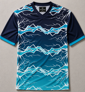 Maillot de basketball sublimé à col en V pour homme FURAT LEATHERS, en polyester respirant, à manches courtes, imprimé géométrique, coupe classique - Product Image 4
