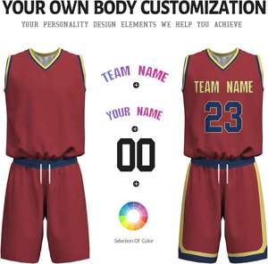 Uniforme de basket-ball de haute qualité 100% polyester à manches courtes, personnalisé avec double sangle sur le devant, matière respirante pour l'hiver, pour adultes - Product Image 4