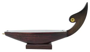 Barco de Madera Artesanal en Miniatura con Especias Reales de Kerala, Decoración Tradicional de Kerala, Regalo Artesanal - Product Image 5