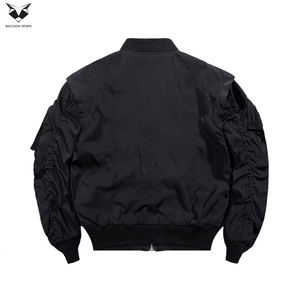 High-Performance Black Color Multi-Pocket Windproof Waterproof Breathable Front Techwear <b>Jackets</b> for <b>Men</b> Unique Design High - Product Image 2