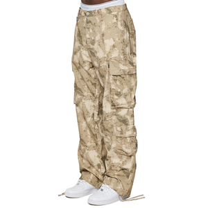 กางเกงคาร์โก้สตรีทแวร์ทรงหลวมสไตล์ Y2K สำหรับผู้ชาย ผ้าฝ้ายทวิลล์ หลายกระเป๋า ย้อมสีแบบ Garment Dyed รับผลิตแบบ OEM สำหรับชุดทำงาน - Product Image 1