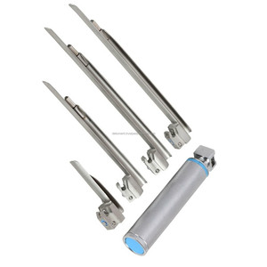 Laringoscopio Eléctrico Profesional de Grado Médico, de Acero Inoxidable, con LED, 4 Hojas Rectas Miller, Kit de Intubación ORL, CE ISO OEM - Product Image 4
