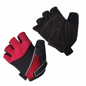 Guantes de Ciclismo Antideslizantes de Medio Dedo para Hombre y Mujer con Cierre de Gancho y Bucle para Ciclismo de Carretera y Montaña, Deportes de Verano, Poliéster, de Fábrica - Product Image 1