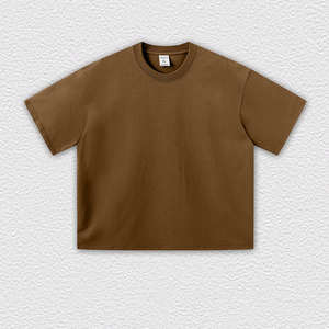 T-shirt Cropped Boxy Fit en Coton Lourd pour Homme – Style Streetwear Oversize, T-shirt Vierge Coupe Boxy, Personnalisable avec Logo - Product Image 5