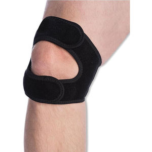 Genouillère ergonomique grise avec rotule ouverte et doubles sangles antidérapantes pour le sport, la remise en forme et la récupération - Product Image 2