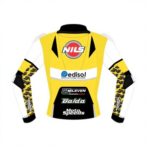 Lorenzo Baldassarri WSBK MotoCP Cowhide/Kangaroo Leather Track Riding/Racing Made To Measure Hump <b>Mens</b> <b>Biker</b> <b>Jacket</b>/Chaqueta CE - Product Image 2