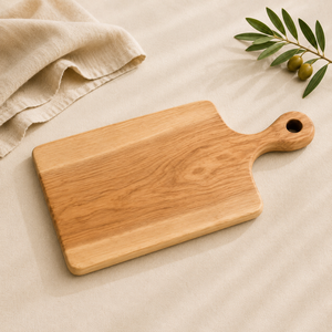Tabla de cortar de madera redonda con asa, bloque de corte para cocina, patrón de grano natural, apto para lavavajillas, antimoho, antideslizante - Product Image 5