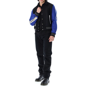 Chaqueta Bomber Universitaria Bordada Personalizada, Chaqueta de Béisbol Universitaria con Letras Bordadas en Lana, Chaqueta de Equipo, Fabricante OEM al por Mayor - Product Image 1