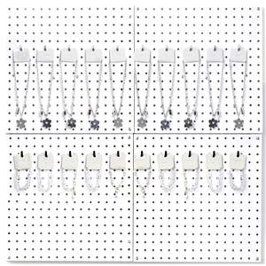 HUHOLE 20 crochets et rails muraux multifonctionnels réglables en métal noir pour panneaux perforés - Product Image 1