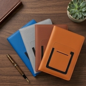 Aurelux <b>A5</b> PU Leather Front Pocket Premium Corporate <b>Diary</b> with Custom Logo for Office Organization - Product Image 4