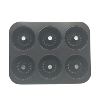 Moule à muffins en acier au carbone antiadhésif en forme de fleur 6 tasses, certifié FDA LFGB, compatible four, écologique, passe au lave-vaisselle, facile à utiliser