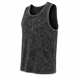 Débardeur sans manches col rond pour homme, boutonné sur le devant, tricoté, décontracté, finition délavée, écologique, séchage rapide, respirant, style sportif - Product Image 3