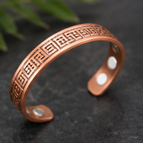 Traditional Ayurvedic Pure Copper Magnetic Bracelet for Pain Relief Luxury Handmade Personalization <b>Christmas</b> Halloween Gift - Product Image 2
