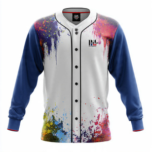 Camisetas de Béisbol Personalizadas por Sublimación para Hombre, Uniformes de Equipo de Manga Larga, Camisetas de Entrenamiento Transpirables de Alto Rendimiento - Product Image 5