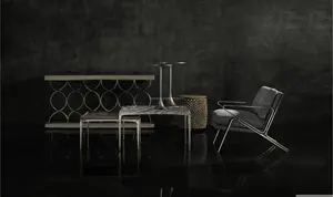 Weatherproof Metal <b>Coffee</b> <b>Table</b> Contemporary <b>Garden</b> Furniture Outdoor Patio Furniture for Christmas Zahid - Product Image 3