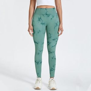 Women's High-Waisted Spandex/Nylon Workout Gym Fitness <b>Leggings</b> XL Scrunch Butt Lifting Yoga Athletic Pants <b>Tie</b> <b>Dye</b> Seamless - Product Image 5