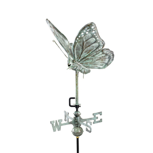 Copper <b>Bee</b> Weather Vane Outdoor <b>Garden</b> <b>Ornament</b> Traditional Style Polished Finish Stake Installation Animal Shape - Product Image 5