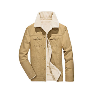 Ranch Style Sherpa <b>Denim</b> <b>Jacket</b> Outdoor Adventure Canvas Look Warm Utility Coat Vintage Country Fashion Wholesale Oem Collection - Product Image 3