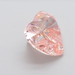 Diamante Radiante de Fantasía Intenso Naranja-Rosa Cultivado en Laboratorio, Corte Maestro, Forma de Corazón, Brillo Modificado, Tonos Excepcionales de Atardecer, CVD IGI - Product Image 4