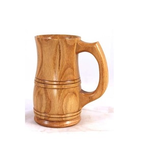 Wooden Mug Handmade Solid Wood Coffee <b>Cup</b> Natural Finish Rustic Style Eco Friendly Drinkware <b>for</b> Daily Use - Product Image 1