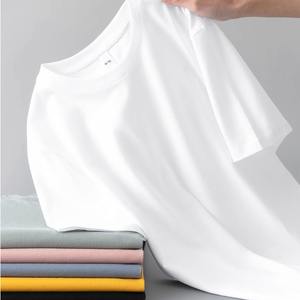 Camiseta Casual de Manga Corta para Hombre, Cuello Redondo, 100% Algodón Jersey, Color Liso, Transpirable, Corte Regular - Product Image 1