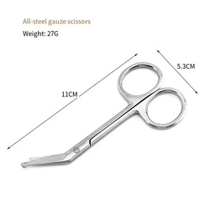 Tijeras para vendajes de gasa de acero inoxidable Bafa de 11 cm, tijeras quirúrgicas, juego de instrumentos manuales, tijeras para enfermeras - Product Image 2