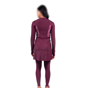 Trajes de baño elegantes para mujer, trajes de baño modestos con diseño personalizado, bikini de una pieza con cuello redondo, burkini islámico. - Product Image 5