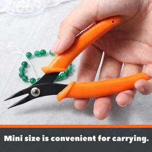 Mini Nose Pliers 5 Inch Stainless Steel Jewelry Making Tool Precision Smooth Jaw Pliers <b>Wire</b> Looping Bending <b>Craft</b> Repair - Product Image 5