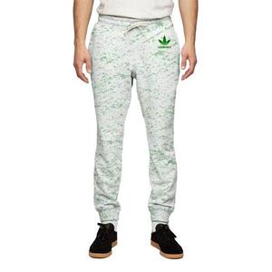 Pantalones Deportivos Estampados para Hombre con Logotipo de Hoja Verde, Cintura Elástica con Cordón, Joggers Casuales 100% Algodón, Peso Medio, para Otoño - Product Image 1