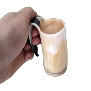 Tazas de Cuerno de Búfalo Ecológicas Pulimentadas de la Mejor Calidad, Estilo Animal, Jarra Vikinga para Cerveza en Fiestas de Club, Hechas a Mano en India, REGALO ARTESANAL - Product Image 1