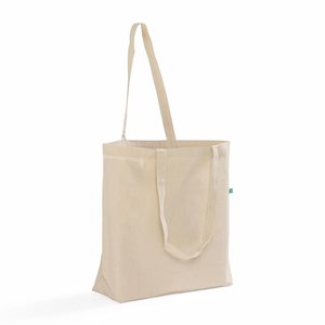 Sac fourre-tout en coton recyclé, ouvert, avec poignées plates, personnalisable avec logo, vente en gros, promotionnel, écologique, pour le marché et le shopping - Product Image 2
