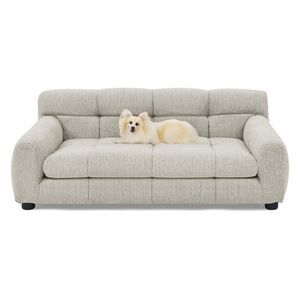 Modern Rectangular Pet Sofa Soft and Comfortable with <b>Backrest</b> Armrests for Large Medium Sized Pets - Product Image 6