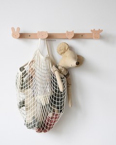 Crochets muraux décoratifs en bois en forme de visage d'animal pour espaces contemporains et hôtels - Product Image 5