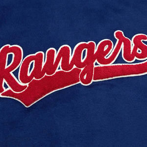 Blousons universitaires unisexes sans col en chenille brodée, personnalisables, pour l'hiver, en laine noire et bleue - Product Image 4