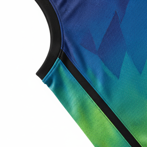 Maillot de basketball brodé respirant 100 % polyester, sans manches, uniforme d'équipe, couture frontale, personnalisable avec nom et numéros d'équipe, vente en gros - Product Image 3