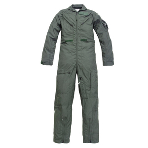 Combinaison de pilote unisexe en microfibre imperméable vert foncé, uniforme de vol avec fermeture éclair intégrale et multiples poches pour utilisation en avion. - Product Image 5