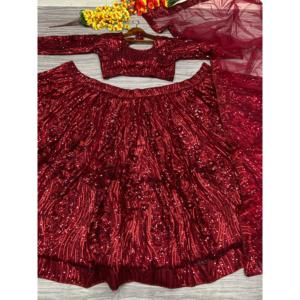 Lehenga Choli tendance 2XL pour les fêtes avec de magnifiques broderies - Product Image 5