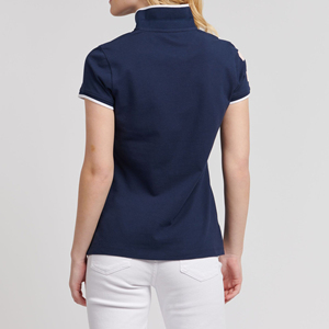 เสื้อยืดผู้หญิงคุณภาพเยี่ยม ผลิตโดยโรงงานแฟชั่น OEM สีสันสดใส เสื้อโปโลผู้หญิง ดีไซน์ล่าสุด - Product Image 2