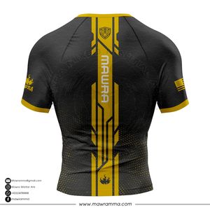 Mawra Rashguard High Quality <b>Custom</b> Sublimated <b>Design</b> <b>Compression</b> Short Sleeve <b>Shirt</b> for Gym Training Fighting Unisex - Product Image 6