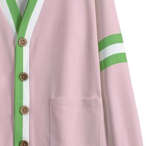 Pull-over en tricot à col en V respirant en coton 100% épais unisexe avec logo personnalisé OEM ODM - Product Image 3